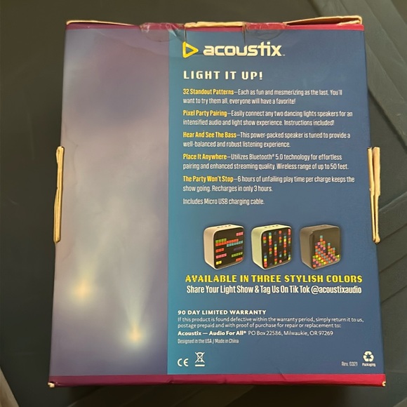 🆕 Acoustix Wireless Pixel Party - Picture 2 of 2